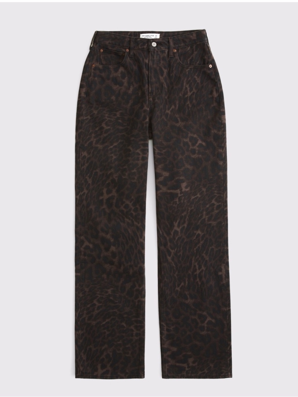 Abercrombie and Fitch High Rise 90s Relaxed Jean in Leopard - Picture 2 of 9
